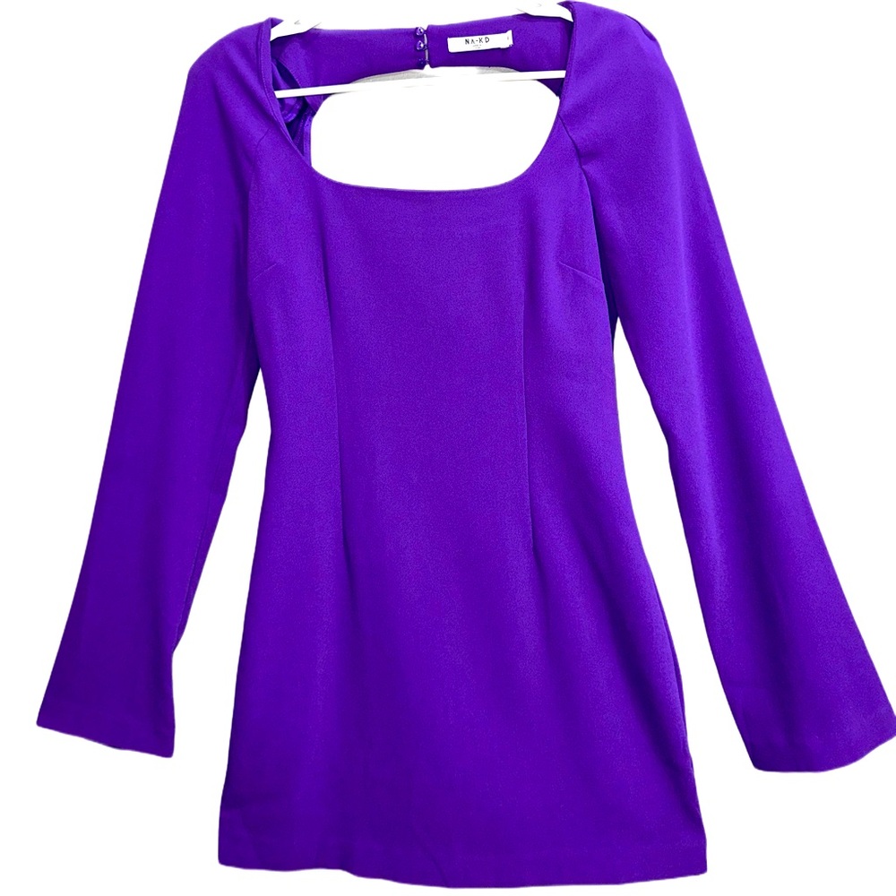 💙❤️ Used purple long sleeve NA-KD dress